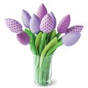TULIPANY wrzosowy bawełniany bukiet