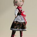 Krakowianka e-piet - artystyczna lalka kolekcjonerska z tkaniny