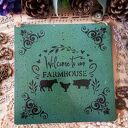 Dekoracyjny obrazek decoupage w stylu farmhouse