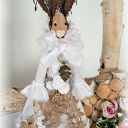 Zającówna w stylu vintage - ręcznie szyta dekoracja 30 cm
