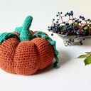 Duża szydełkowa dynia handmade - jesienna dekoracja domu