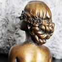 Rzeźba Kobieta Złota 9 cm - dekoracja handmade z gipsu