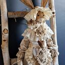 Pani Zającówna Vintage - dekoracja handmade na Wielkanoc