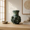Botaniczna opowieść - unikatowa dekoracja ceramiczna z kwiatami i liśćmi 