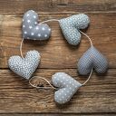 SERCOWA SZARA GIRLANDA, 5 serc