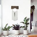 Makrama dekoracja ścienna ze starym drewnem i i miedzią dekoracja japandi wabi-sabi /3/