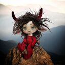 Krampusiątko e piet. Artystyczna lalka kolekcjonerska