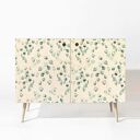 Komoda "credenza double" w stylu mid century/PRL ze sklejki - Birch leaves