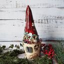 Domek dla skrzatów na tea light - ręcznie robiona ceramiczna chatka
