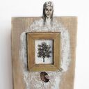 Dekoracja z drewna abstrakcyjna postać figurka /1/