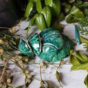 Oryginalna ceramiczna dekoracja wisząca - dzwonek Badura w zieleni i turkusie