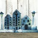 Dekoracja z drewna, ręcznie malowana - domki Zimowe Spichrze