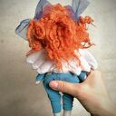 Aniołek tekstylny na szczęście - ręcznie szyta lalka kolekcjonerska ok. 22 cm