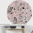 Mural DOTS ALIENS - okrągła dekoracja ścienna