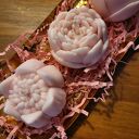 Zestaw upominkowy - świece kwiatowe