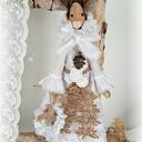 Zającówna w stylu vintage - ręcznie szyta dekoracja 30 cm