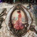 Dekoracyjny medalion w stylu prowansalskim