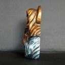 Niebiesko-czerwona rzeźba Matki Boskiej z gipsu - 15,5 cm