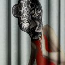 Zasłony artystyczne welurowe Roar - komplet 2 szt. zaciemniających