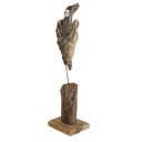 Rzeźba dekoracja ze starego drewna abstrakcja postać figurka /5/