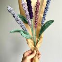 Bukiet lawendy szydełkowej • 5 gałązek Rustykalne