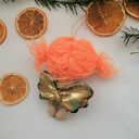 Aniołek Wróbelek - ręcznie szyta zawieszka tekstylna z malowaną buźką
