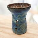 Ceramiczny kominek do aromaterapii - niebieskości i miedź