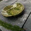 Ceramiczna miseczka mały łopian - dekoracyjny talerzyk na biżuterię
