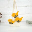 Wiosenna dekoracja do domu - ceramiczne sikorki