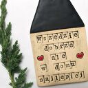 Ceramiczny domek z mottem „Wszędzie dobrze, ale w domu najlepiej”