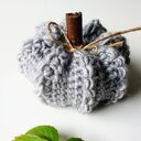 Dynia fantazyjna szydełkowa - jesienna dekoracja handmade z cynamonowym ogonkiem