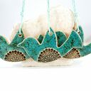 Turkusowe ptaszki w locie - ozdoby wiosenne