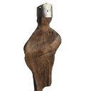 Ręcznie wykonana rzeźba dekoracja ze starego drewna - abstrakcyjna figurka wabi-sabi (ok. 40 cm)