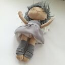 Aniołek tekstylny na ścianę - ręcznie szyty i malowany (ok. 25 cm)