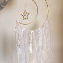 Zawieszka na ścianę księżyc | Boho dekoracja ścienna