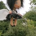 ANIOŁEK WRÓBELEK - zawieszka - figurka tekstylna ręcznie szyta