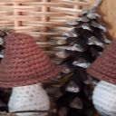 Zestaw trzech szydełkowych grzybków - brązowa jesień w wersji handmade (2)
