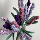 Bukiet lawendy szydełkowej • 5 gałązek • Rustykalne rękodzieło