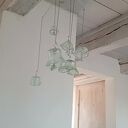 Szklany mobil dekoracyjny do wnętrza - ręcznie robione dzwoneczki