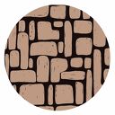 Mural DOTS BRICK - okrągła dekoracja ścienna ø 115 cm