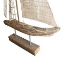 Żaglowiec ze starego drewna - marynistyczna dekoracja handmade (wabi-sabi)