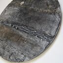 Okrągła dekoracja obraz abstrakcyjny ręcznie malowany technika mieszana /1/