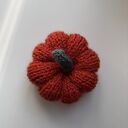 Jesienna dynia ozdobna handmade rozmiar L - wełniana dekoracja do domu