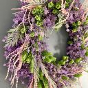 Fioletowe orzeźwienie - boho wianek na drzwi ok. 45 cm