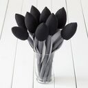 TULIPANY szaro czarny bawełniany bukiet