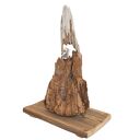 Rzeźba dekoracja ze starego drewna abstrakcja postać figurka /3/