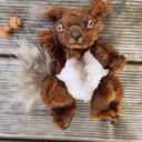 Lusia - ręcznie szyta wiewiórka, artystyczne rękodzieło OOAK