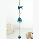 Boho łapacz snów z kotkiem - ceramiczna dekoracja