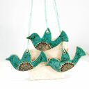 Turkusowe ptaszki w locie - ozdoby wiosenne