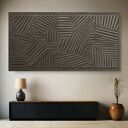 Płaskorzeźba ścienna RAL 7006 80x160 cm - obraz strukturalny bez ramy
